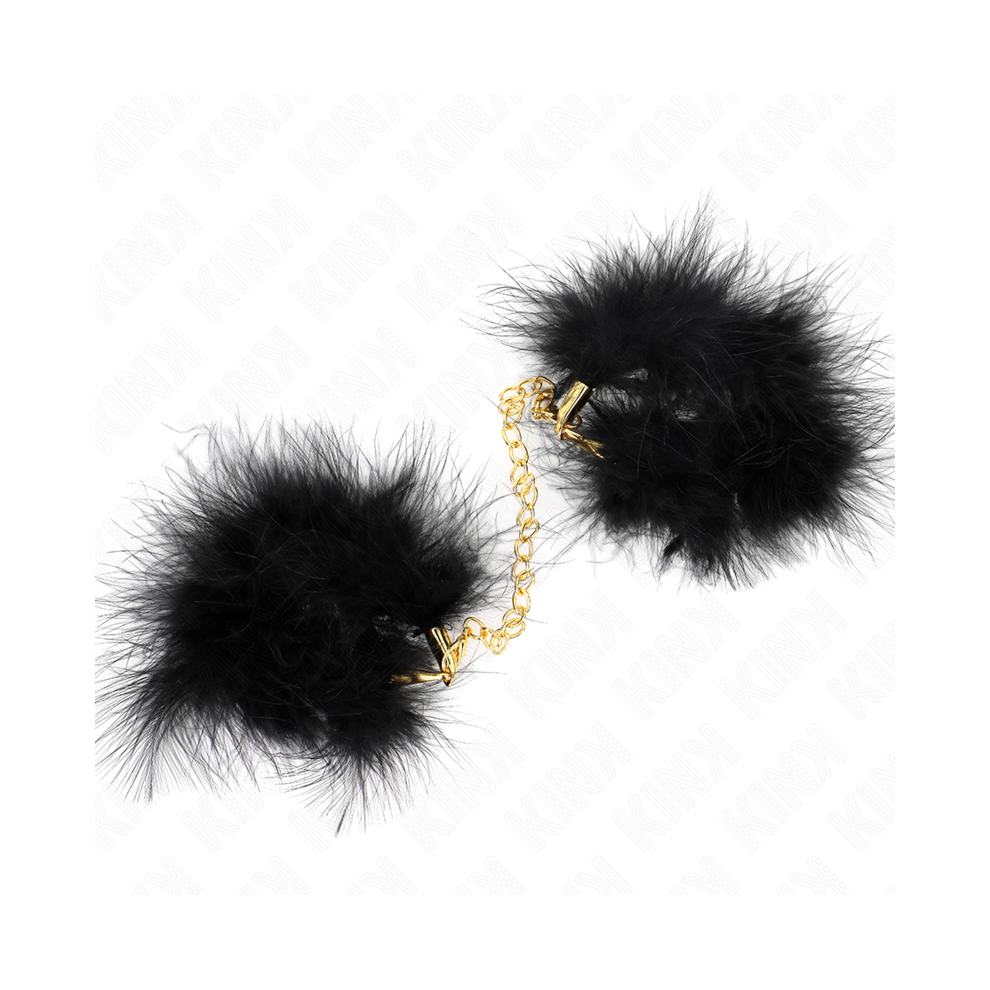 Kink Wrist Restraint Gold Kink - Feather Hand Cuffs With Chain Model 0