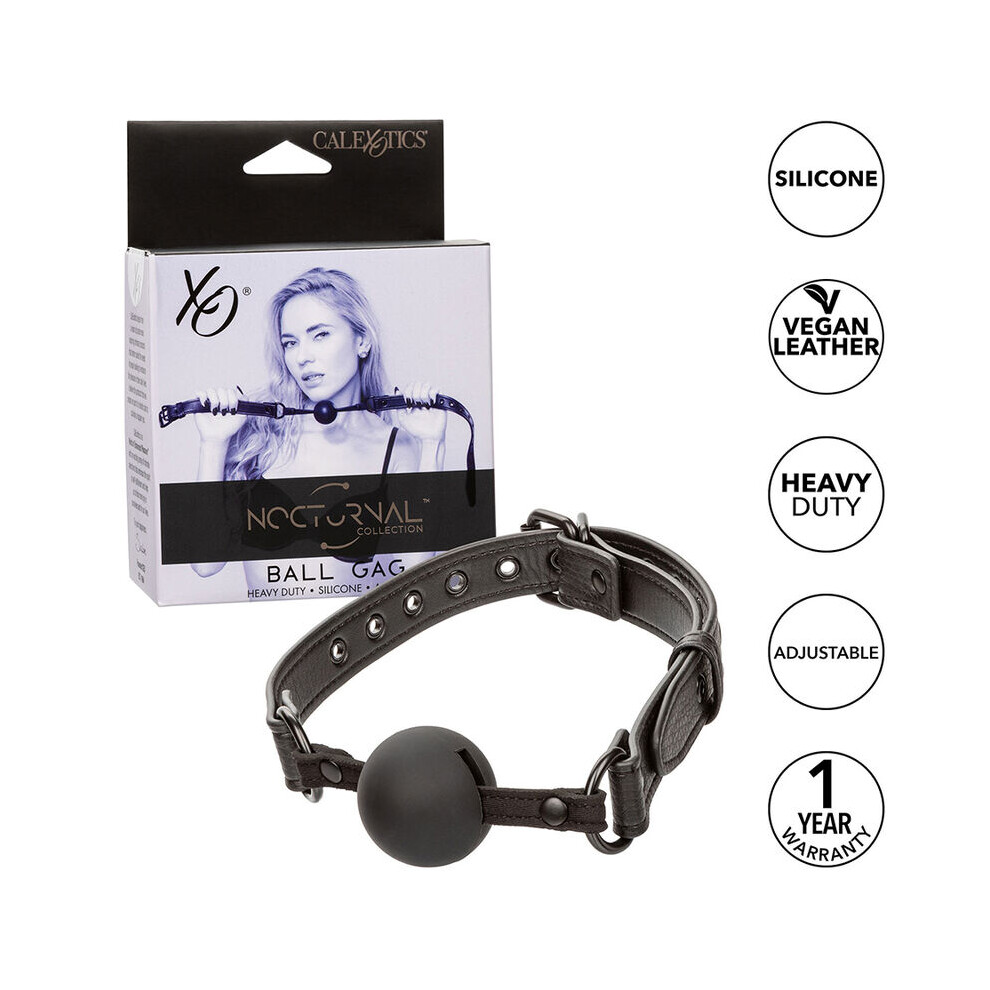 Calexotics Black - Nocturnal Ball Gag Silicone