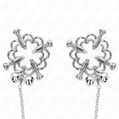 KINK - METAL FLOWER NIPPLE CLAMPS WITH CHAIN 1
