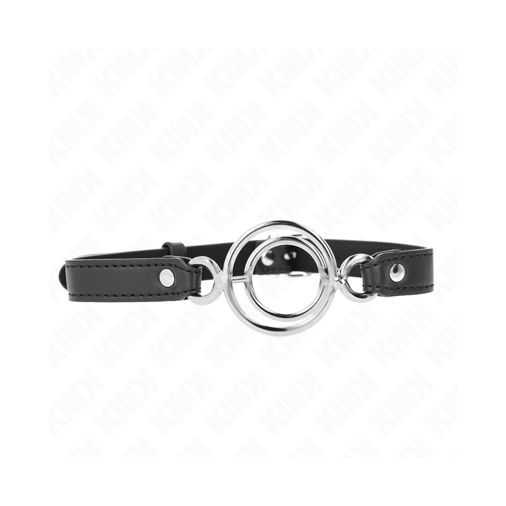 Kink Collar & Gag Black Kink - Gag With Multiple O-Rings 5 Cm 63 X 2.5 Cm