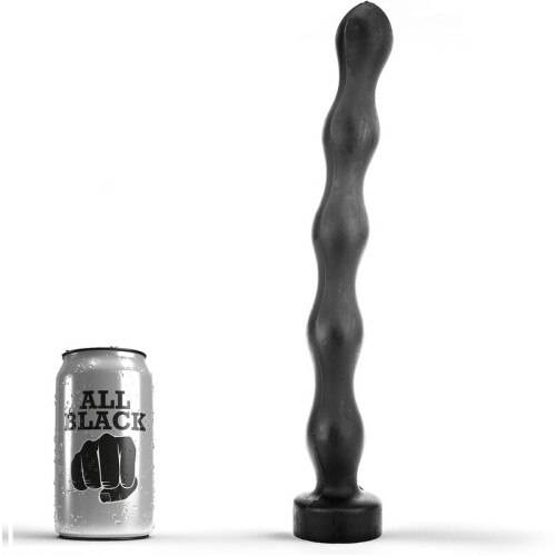 All Black Anal Plug med Baller 32 cm