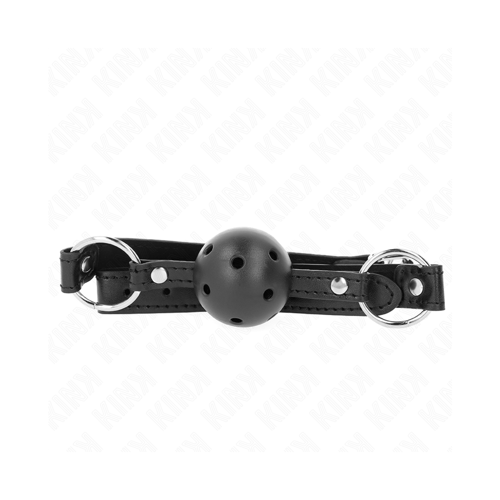 Kink Collar & Gag Black Kink - Hollow Hard Ball 4.5 Cm Gag Model 1 63.5 X 2 Cm