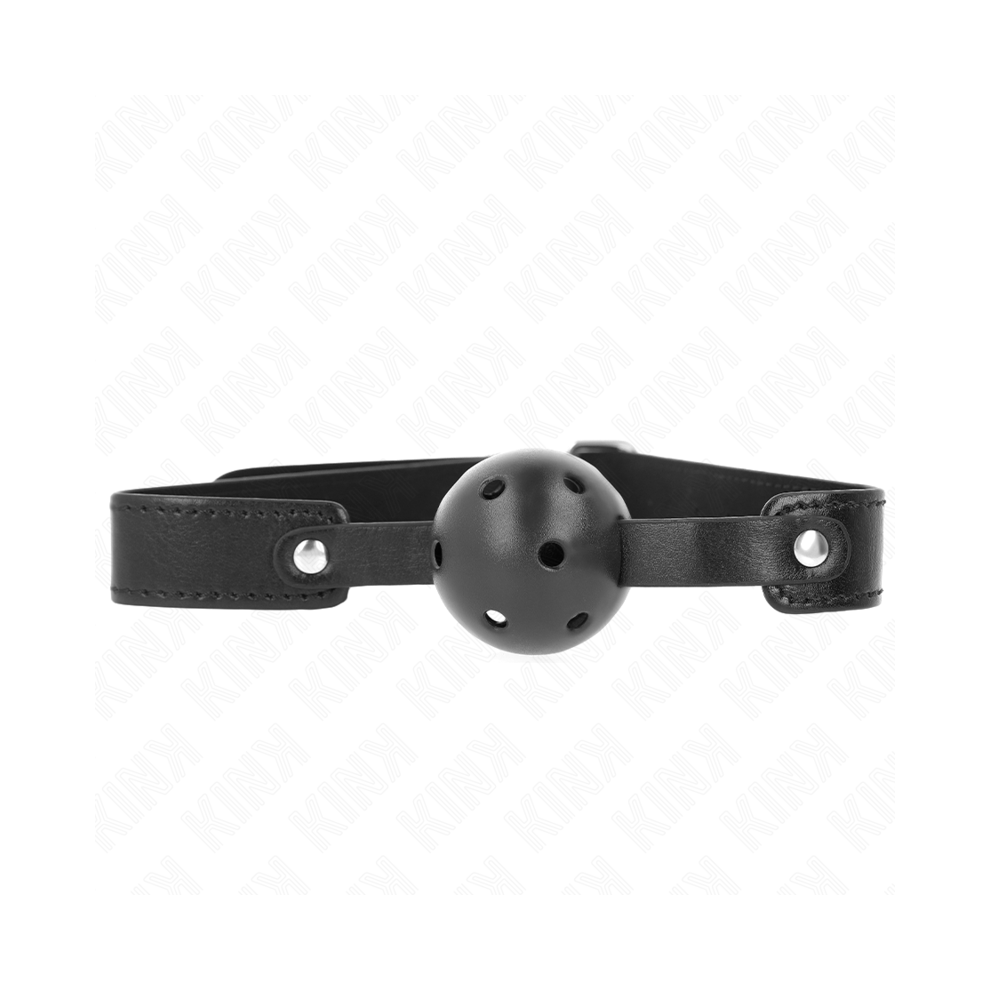 Kink Collar & Gag Black Kink - Breathable Ball 4.5 Cm Gag 65 X 2.5 Cm