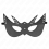 KINK - BAT MASK WITH RIVETS 23 x 15 CM 1