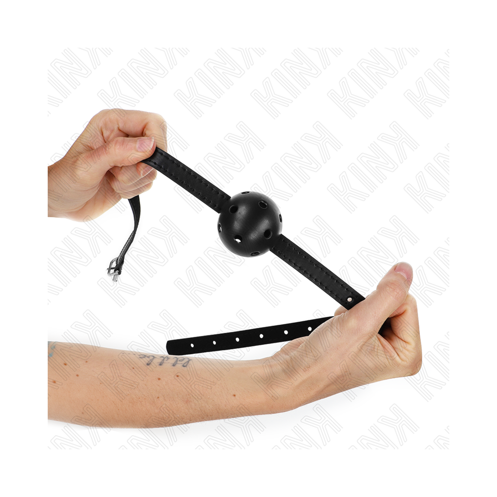 Kink Collar & Gag Black Kink - Simplicity Breathable Ball 4.5 Cm Gag 62 X 1.5 Cm