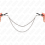 KINK - NIPPLE CLAMPS WITH 2 THICK CHAINS SILVER 20/23 CM 1