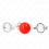 KINK - RED TRANSPARENT PVC BALL 4 CM GAG ADJUSTABLE 1