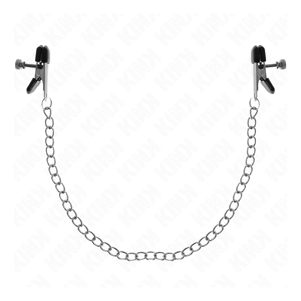 Kink Nipple Grip Silver Kink - Flat Chain Nipple Clamps 34 Cm
