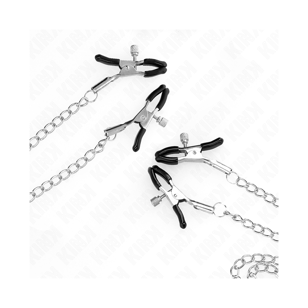 Kink Nipple Grip Silver Kink - 4 Nipple And Clit Clamps Adjustable