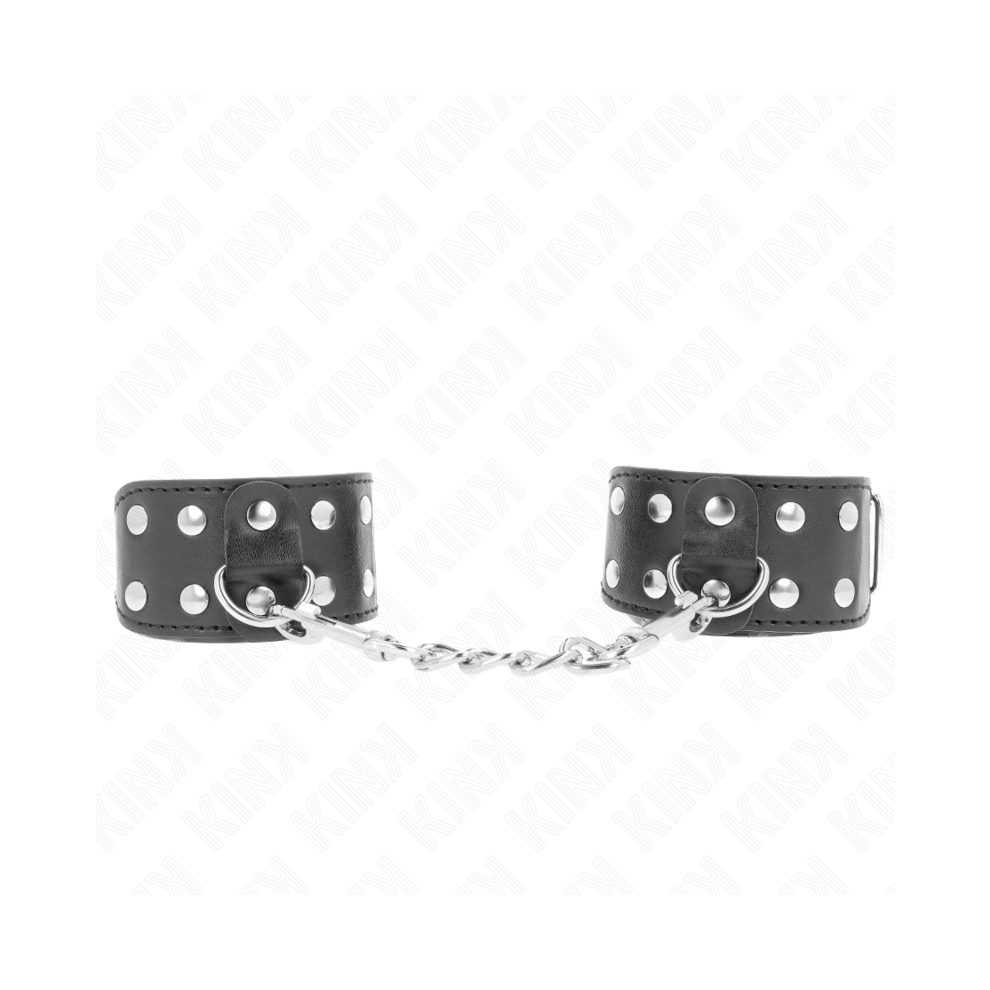Kink Wrist Restraint Black Kink - Wristbands With Double Line Of Adjustable Studs