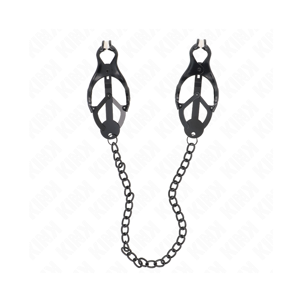 Kink Nipple Grip Black Kink - Japanese Clover Nipple Clamps With Chain 30 Cm