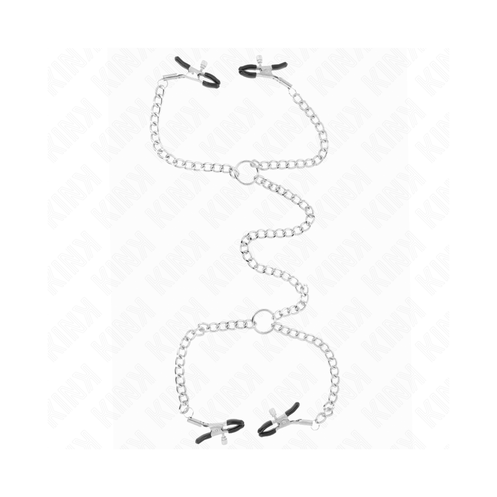 Kink Nipple Grip Kink - 4 Chain Nipple Clamps 32 Cm With Little Chains 14 Cm