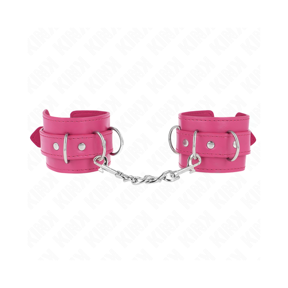 Kink Wrist Restraint Pink Kink - 3 D-Ring Wrist Restraints Adjustable 17.5-25 Cm X 6 Cm