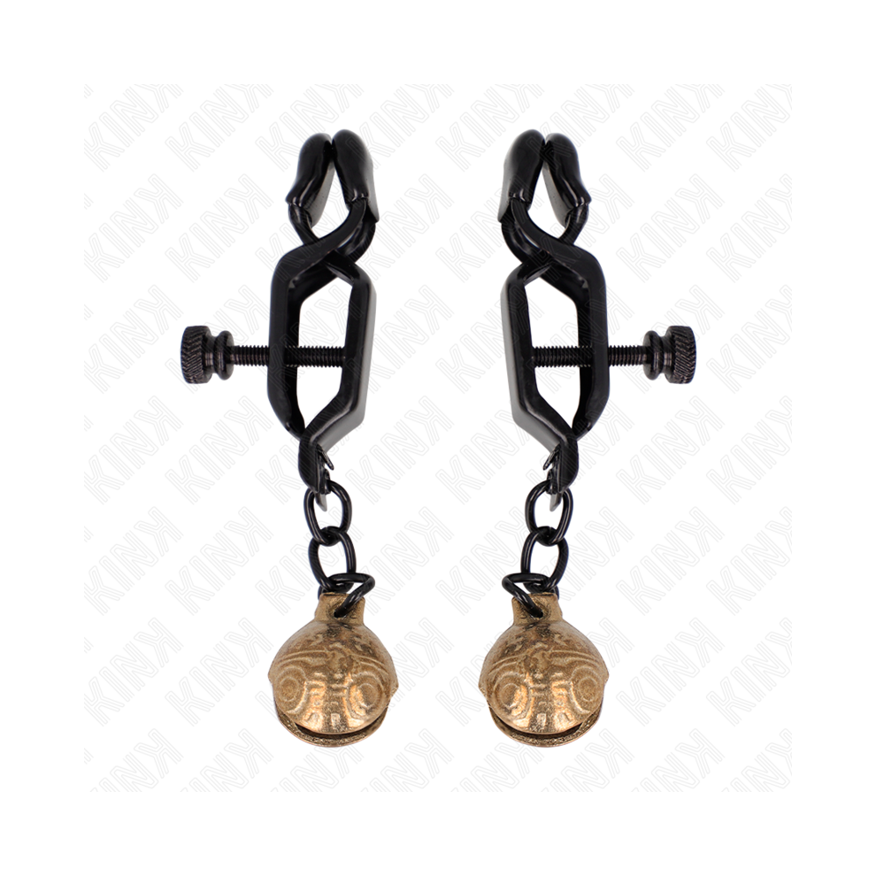 Kink Nipple Grip Black Kink - Bell Jaw Style Nipple Clamps 7 Cm
