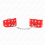 KINK - WRISTBANDS WITH DOUBLE LINE OF ADJUSTABLE STUDS RED 1
