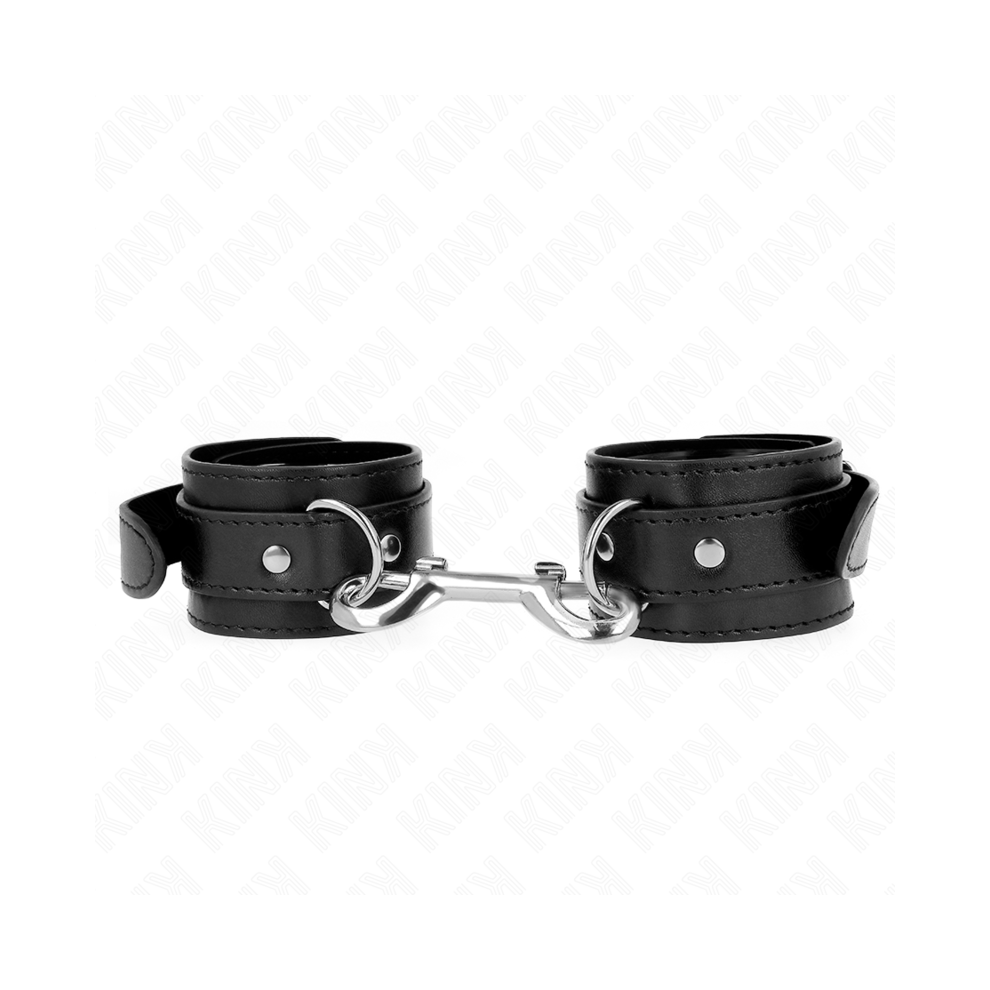 Kink Wrist Restraint Black Kink - Wrist Restraints-Single Rivet Row Adjustable 17-28 Cm X 5 Cm
