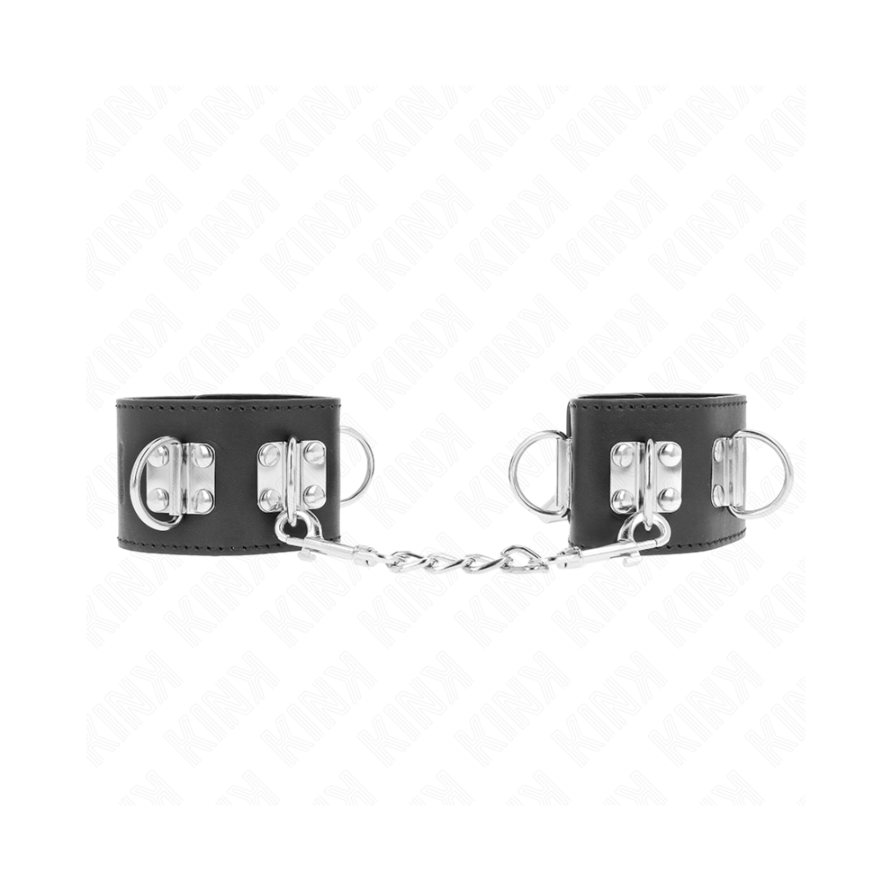 Kink Wrist Restraint Black Kink - Multiposition Wrist Restraints With Padlock Closure Adjustable 16-23 Cm X 5.5 Cm