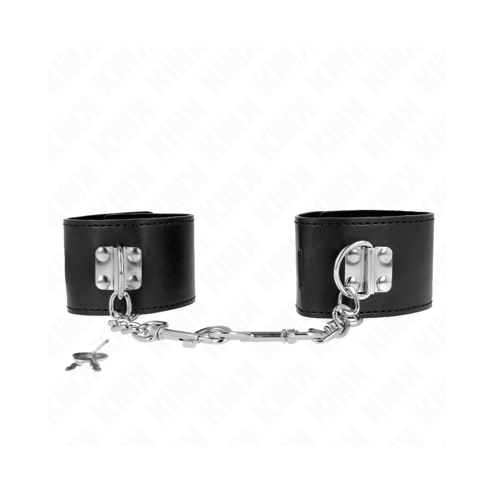 Kink Wrist Restraint Black Kink - Wrist Restraints With Padlock Closure Adjustable 16-23 Cm X 5.5 Cm