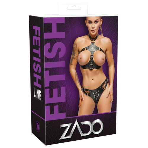 Leather Harness Set schwarz