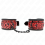 KINK - DIAMOND PATTERN WRIST RESTRAINTS DARK RED ADJUSTABLE 17-26 CM X 5.5 CM 1