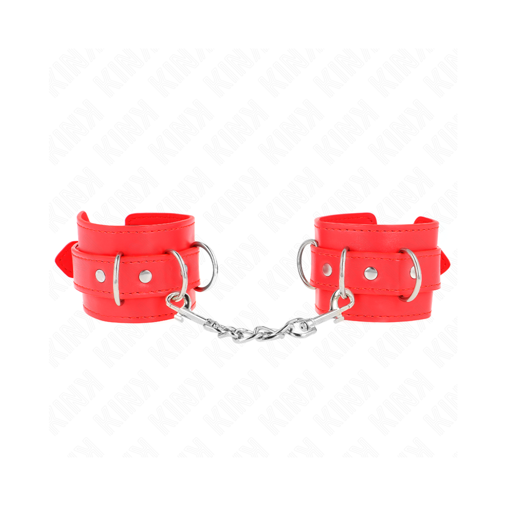 Kink Wrist Restraint Red Kink - 3 D-Ring Wrist Restraints Adjustable 17.5-25 Cm X 6 Cm