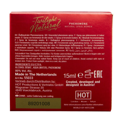 Varm naturlig feromonspray til kvinder 15 ml 1