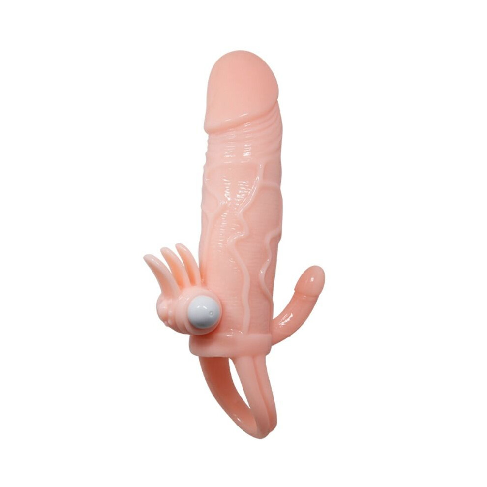 Baile For Him Baile - Brave Man Penis Cover With Clit And Anal Stimulation Flesh 16.5 Cm