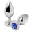 METAL HARD - ANAL PLUG DIAMOND BLUE MEDIUM 7.62CM 1