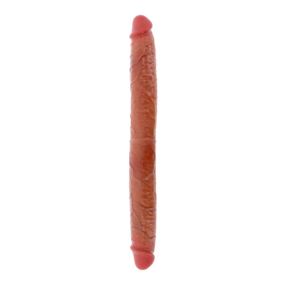 Get Real - Double-Ended Silicone Dildo Caramel 46 Cm