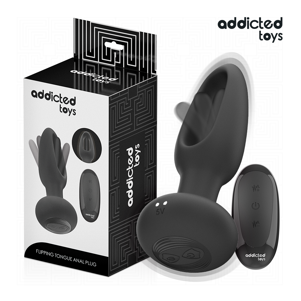Addicted Toys - Anal Plug With Vibrating Tongue And Remote Control