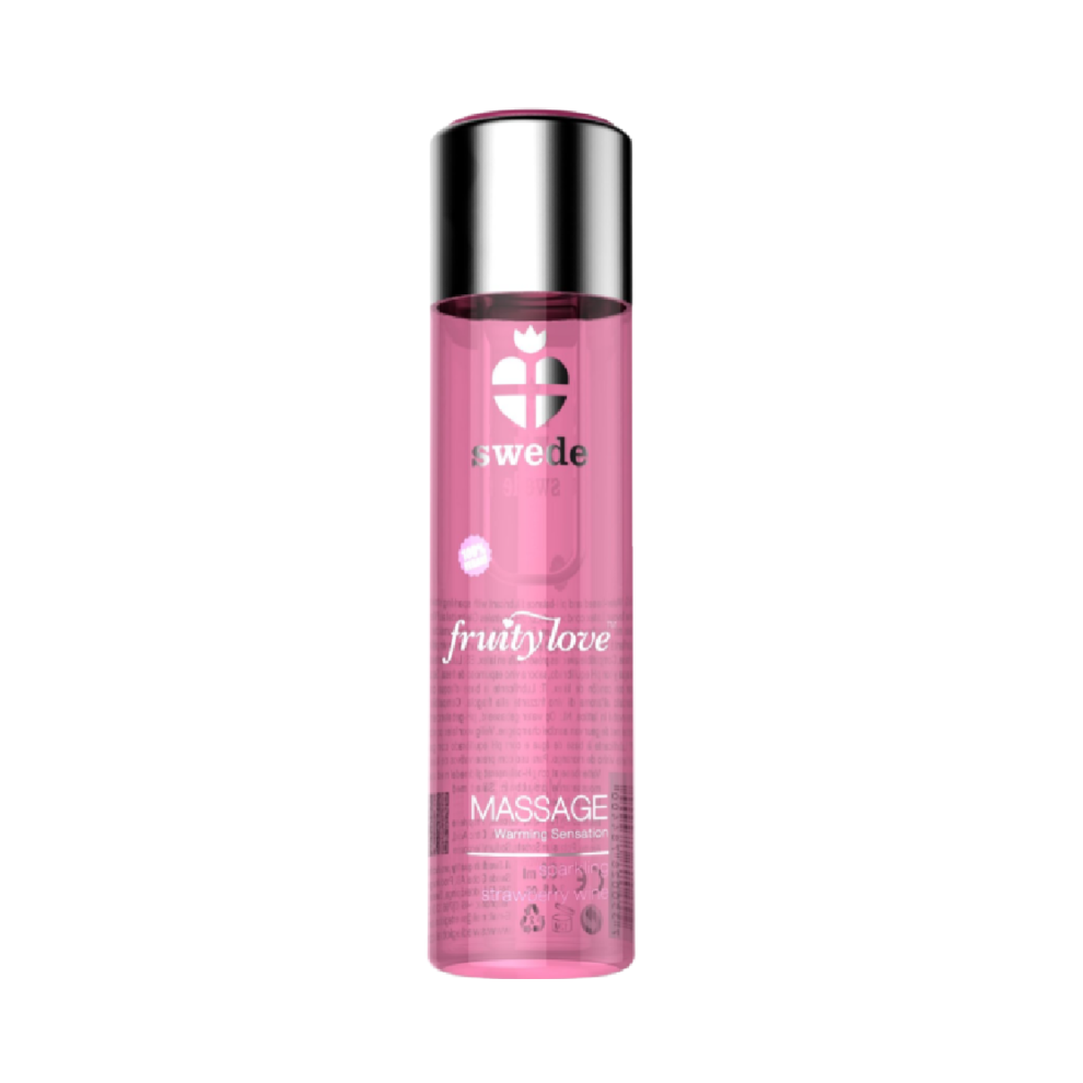 Swede - Fruity Love Warming Effect Massage Oil Sparkling Strawberry Wine 120 Ml