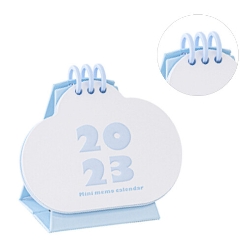 2023Mini Desk Calendar – White Kraft Paper, Standing 1
