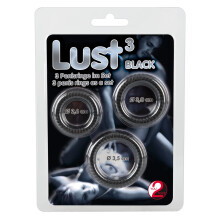 Lust Cock Ring Trio schwarz