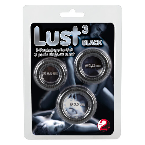 Lust Cock Ring Trio schwarz