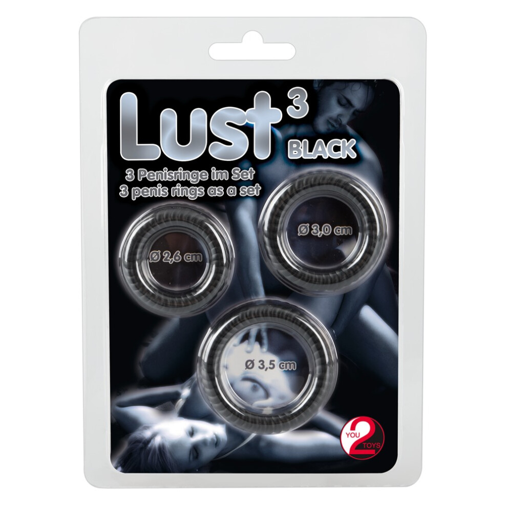 You2toys Lust Cock Ring Trio Schwarz
