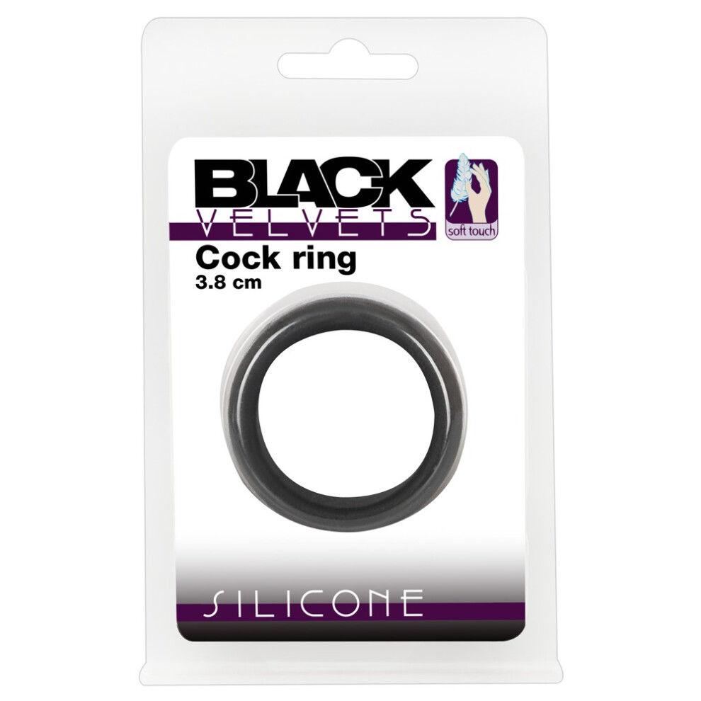 Black Velvets Black Cock Ring Schwarz