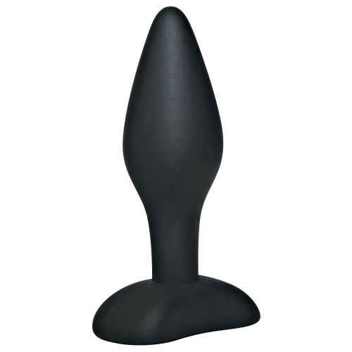 Silikone Analprop Lille 9cm Sort Fløjl 1