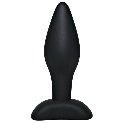 Silikone Analprop Lille 9cm Sort Fløjl 2