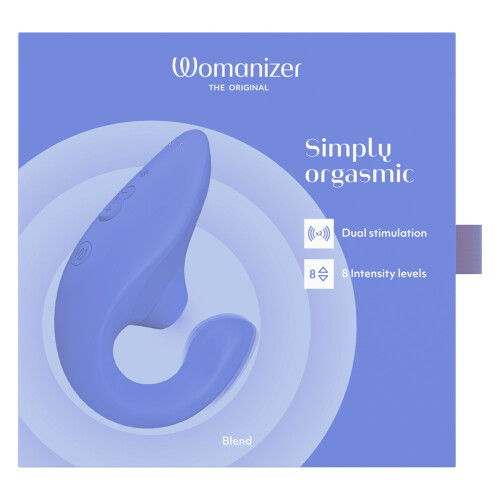 WOMANIZER - BLEND RABBIT VIBRATOR STIMULATOR VIBRANT BLUE