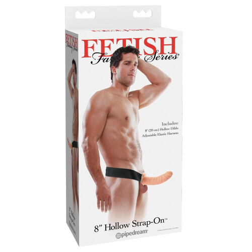 8“ Hollow Strap-on hautfarben hell