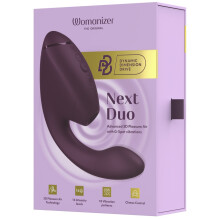 WOMANIZER - DUO NEXT DUAL CLITORAL & G-SPOT STIMULATOR DARK PURPLE