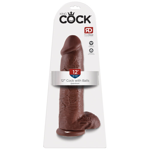 12" Cock with Balls brown