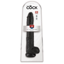 14" Cock with Balls Black