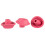 Heads Pack of 3 Raspberry rosa 2