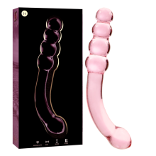 NEBULA SERIES BY IBIZA - MODEL 14 DILDO BOROSILICATE GLASS CLEAR 18.5 CM -O- 3 CM TALLA 1