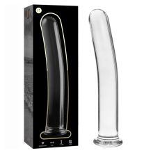 NEBULA SERIES BY IBIZA - MODEL 17 DILDO BOROSILICATE GLASS CLEAR 18.5 CM -O- 3 CM TALLA 1