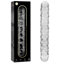 NEBULA SERIES BY IBIZA - MODEL 15 DILDO BOROSILICATE GLASS CLEAR 18.5 CM -O- 3 CM TALLA 1