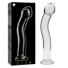 NEBULA SERIES BY IBIZA - MODEL 18 DILDO BOROSILICATE GLASS CLEAR 18.5 CM -O- 3.5 CM TALLA 1