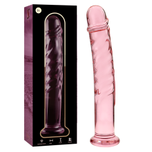 NEBULA SERIES BY IBIZA - MODEL 16 DILDO BOROSILICATE GLASS CLEAR 18.5 CM -O- 3 CM TALLA 1