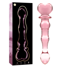 NEBULA SERIES BY IBIZA - MODEL 21 DILDO BOROSILICATE GLASS CLEAR 20.5 CM -O- 3.5 CM TALLA 1
